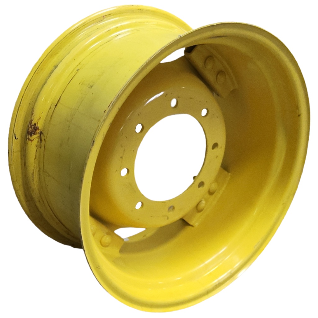 12"W x 24"D, John Deere Yellow 8-Hole Rim with Clamp/U-Clamp (groups of 2 bolts)