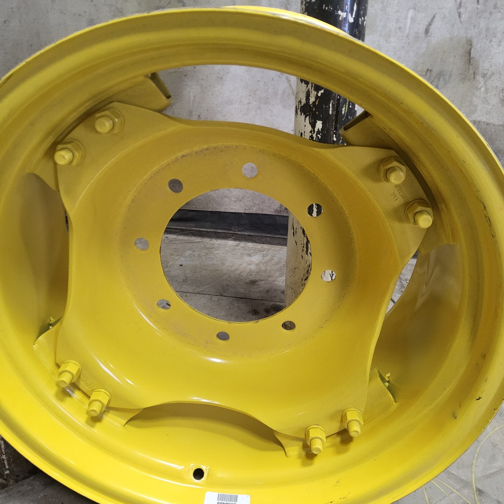 8-Hole Rim with Clamp/U-Clamp (groups of 2 bolts) Center for 24" Rim, John Deere Yellow