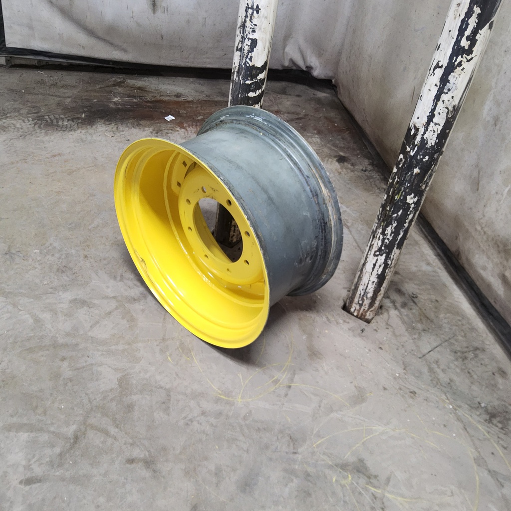 12"W x 24"D, John Deere Yellow 8-Hole Waffle Wheel (Groups of 2 bolts)