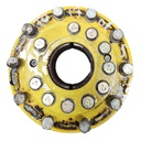 10-Hole Wedg-Lok OE Style, 4.725" (120.015mm) axle, John Deere Yellow