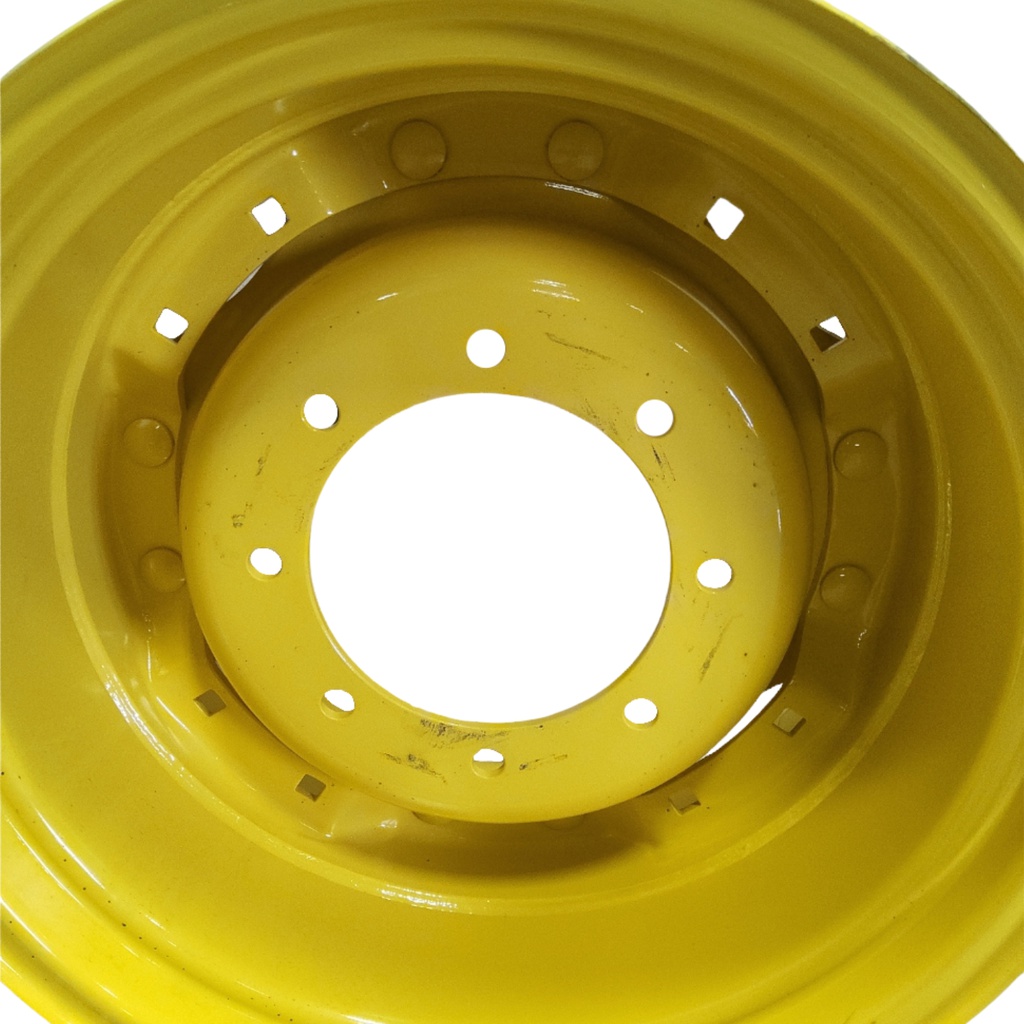 8-Hole Waffle Wheel (Groups of 2 bolts) Center for 24" Rim, John Deere Yellow