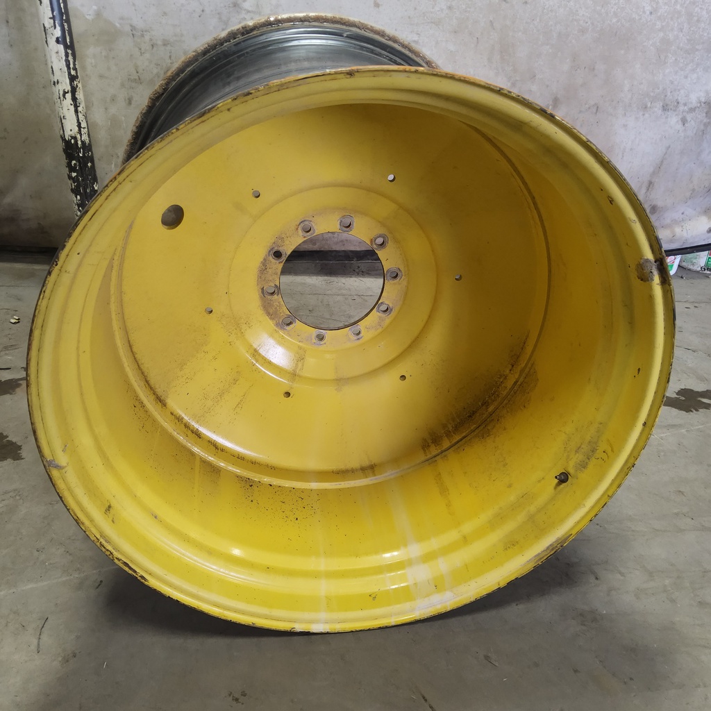 44"W x 46"D, John Deere Yellow 10-Hole Formed Plate W/Weight Holes