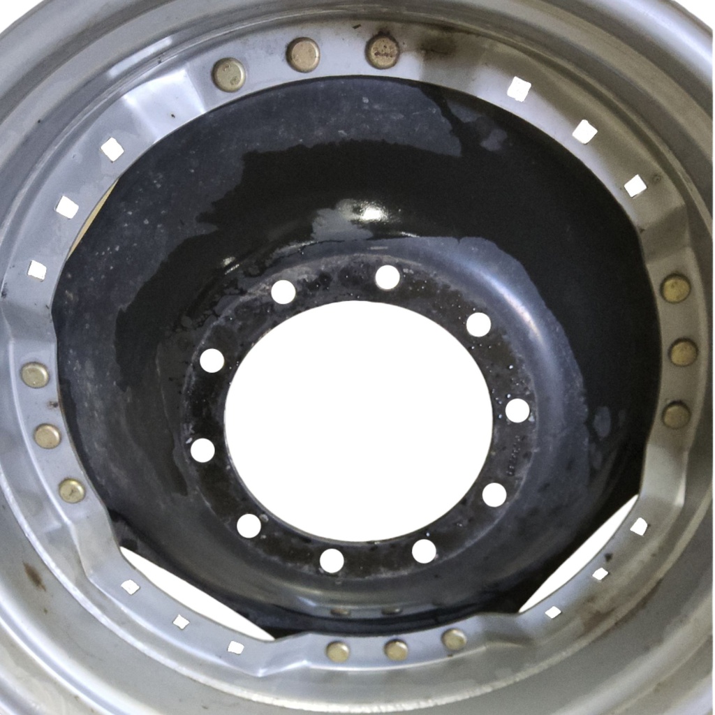 10-Hole Waffle Wheel (Groups of 3 bolts) Center for 34" Rim, Black