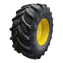 800/70R38 Firestone Maxi Traction R-1W on John Deere Yellow 20-Hole Formed Plate 90%