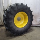 800/70R38 Firestone Maxi Traction R-1W on John Deere Yellow 20-Hole Formed Plate 90%