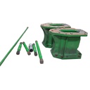 15.75"L Combine Frame Extension, w/Shafts, no Hdw or Truss Rod, John Deere Combine "S" Series ("D"22/22 spline drive shafts), John Deere Green