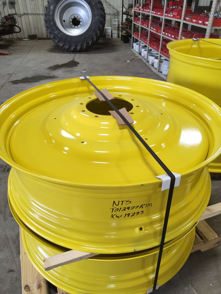 15"W x 50"D, John Deere Yellow 10-Hole Formed Plate W/Weight Holes