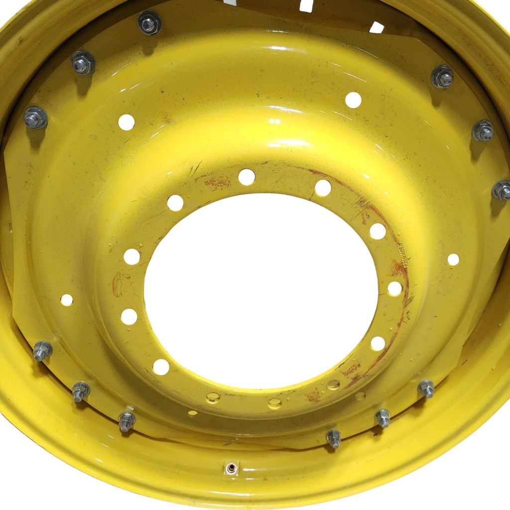12-Hole Waffle Wheel (Groups of 3 bolts, w/weight holes) Center for 38"-54" Rim, John Deere Yellow