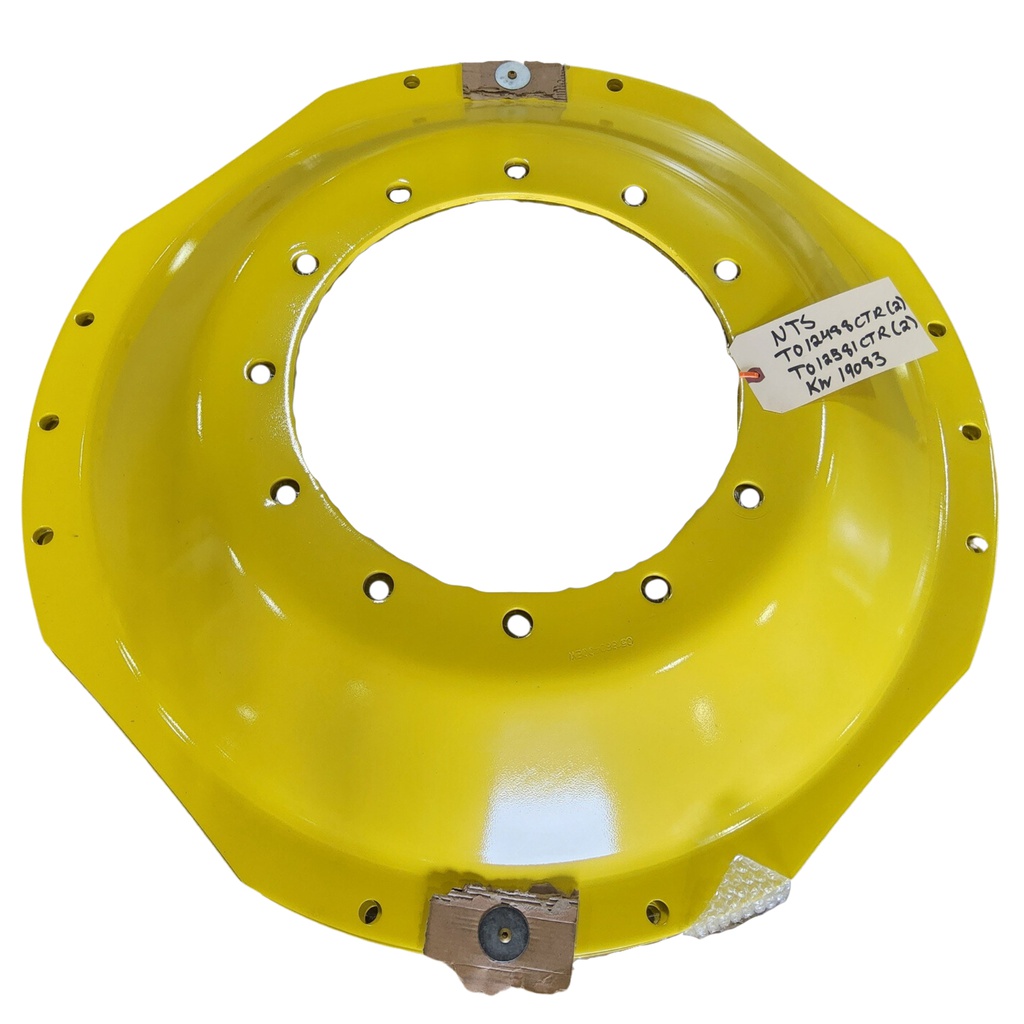 12-Hole Waffle Wheel (Groups of 3 bolts) Center for 38"-54" Rim, John Deere Yellow