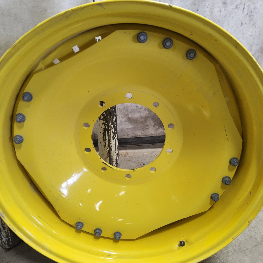 10-Hole Waffle Wheel (Groups of 3 bolts) Center for 34" Rim, John Deere Yellow
