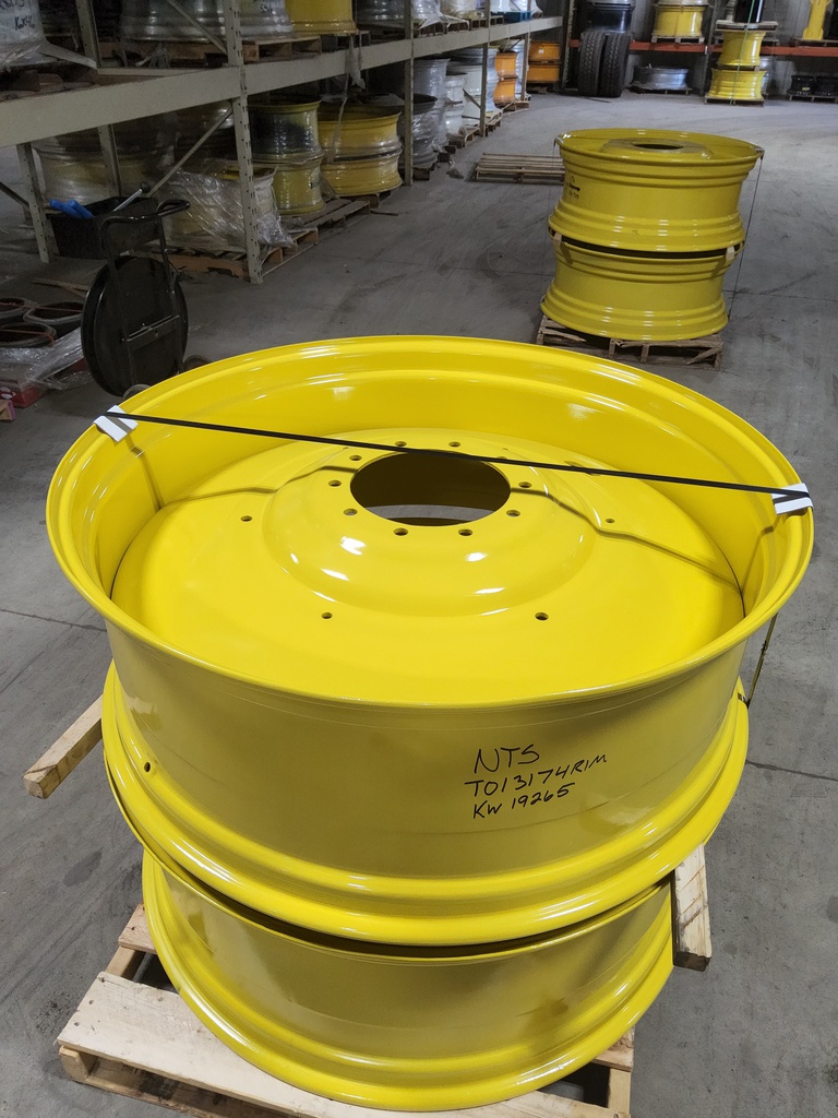16"W x 46"D, John Deere Yellow 10-Hole Formed Plate W/Weight Holes