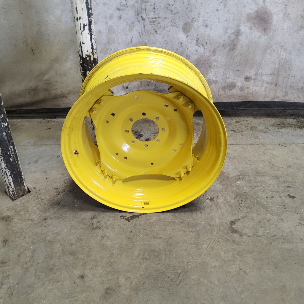 15"W x 30"D, John Deere Yellow 8-Hole Rim with Clamp/U-Clamp (groups of 2 bolts)