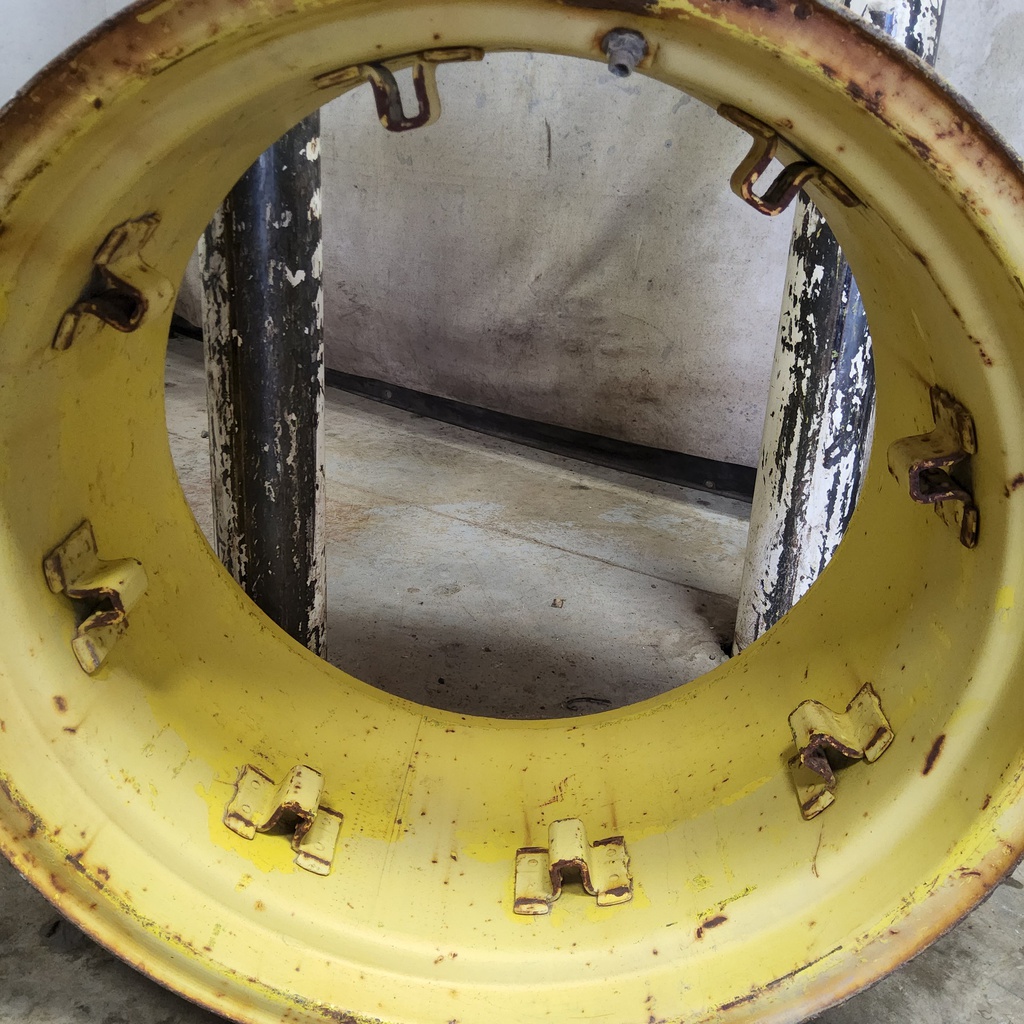 15"W x 26"D, John Deere Yellow 8-Hole Rim with Clamp/Loop Style