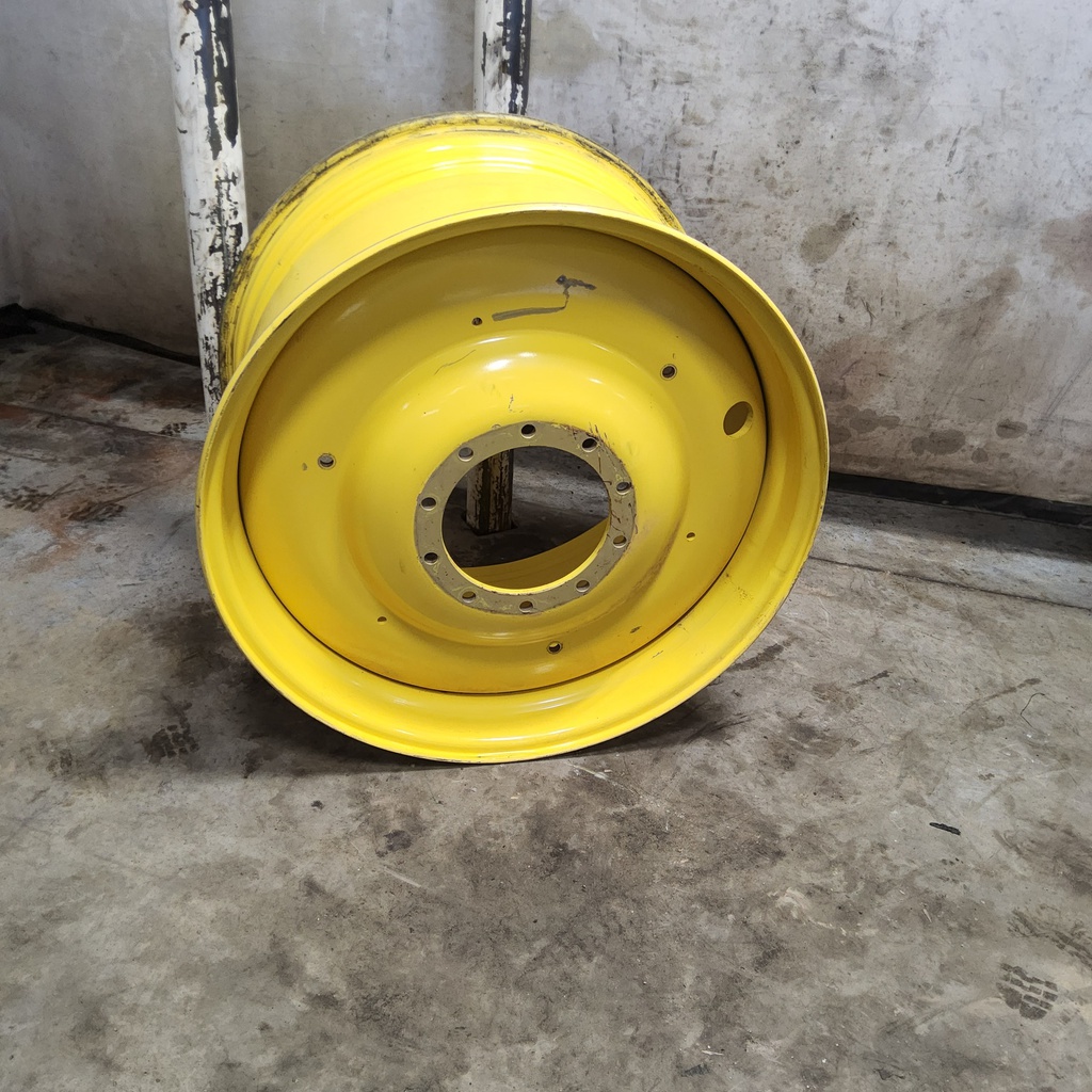 23"W x 38"D, John Deere Yellow 10-Hole Formed Plate W/Weight Holes