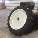 320/85R38 Goodyear Farm DT800 Super Traction R-1W on New Holland White 8-Hole Formed Plate Sprayer 99%