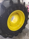 LSW 1000/45R32 Goodyear Farm Optitrac R-1W on John Deere Yellow 12-Hole Formed Plate