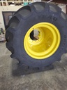 LSW 1000/45R32 Goodyear Farm Optitrac R-1W on John Deere Yellow 12-Hole Formed Plate