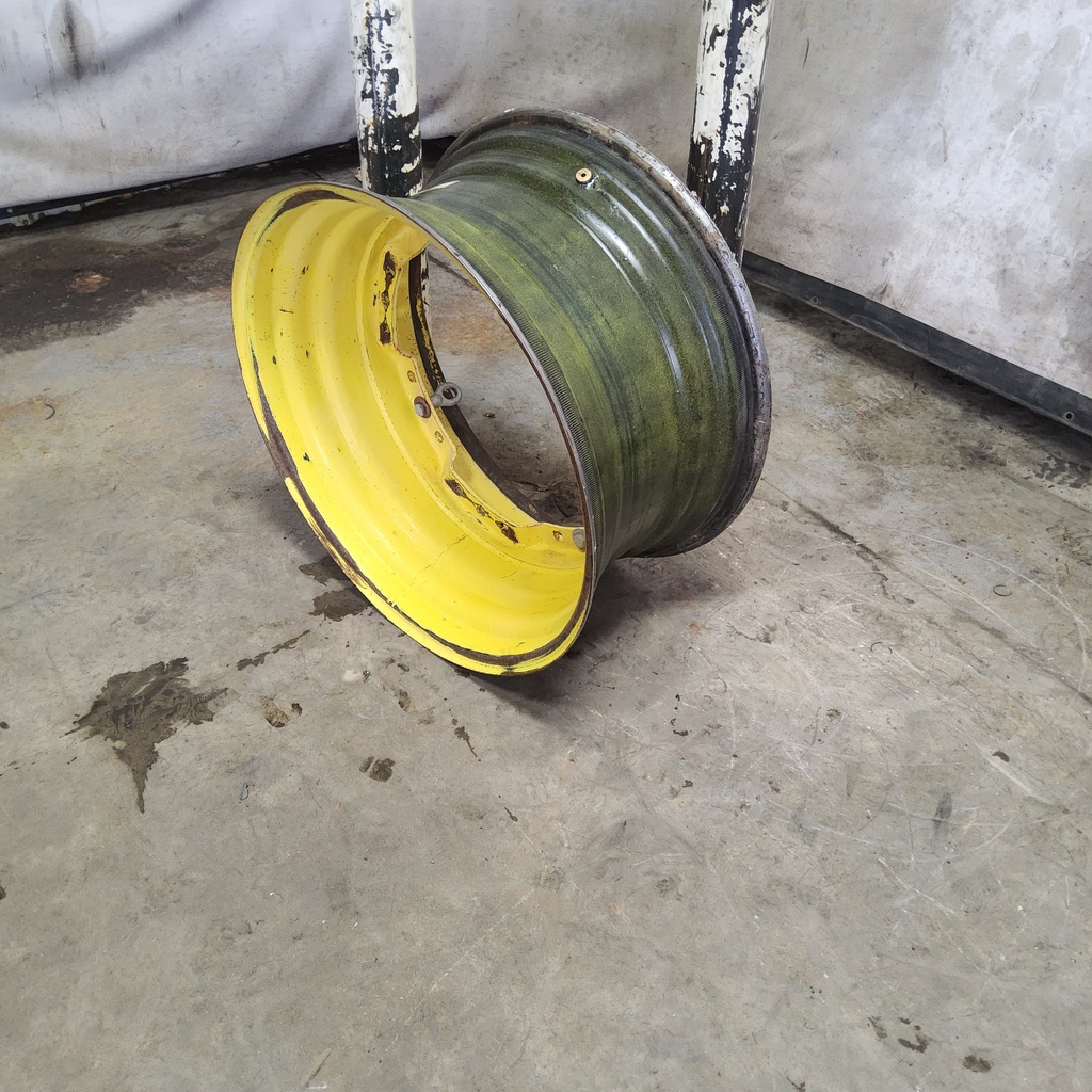 15"W x 30"D, John Deere Yellow 12-Hole Waffle Wheel (Groups of 3 bolts)