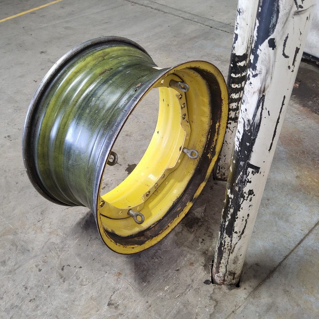 15"W x 30"D, John Deere Yellow 12-Hole Waffle Wheel (Groups of 3 bolts)