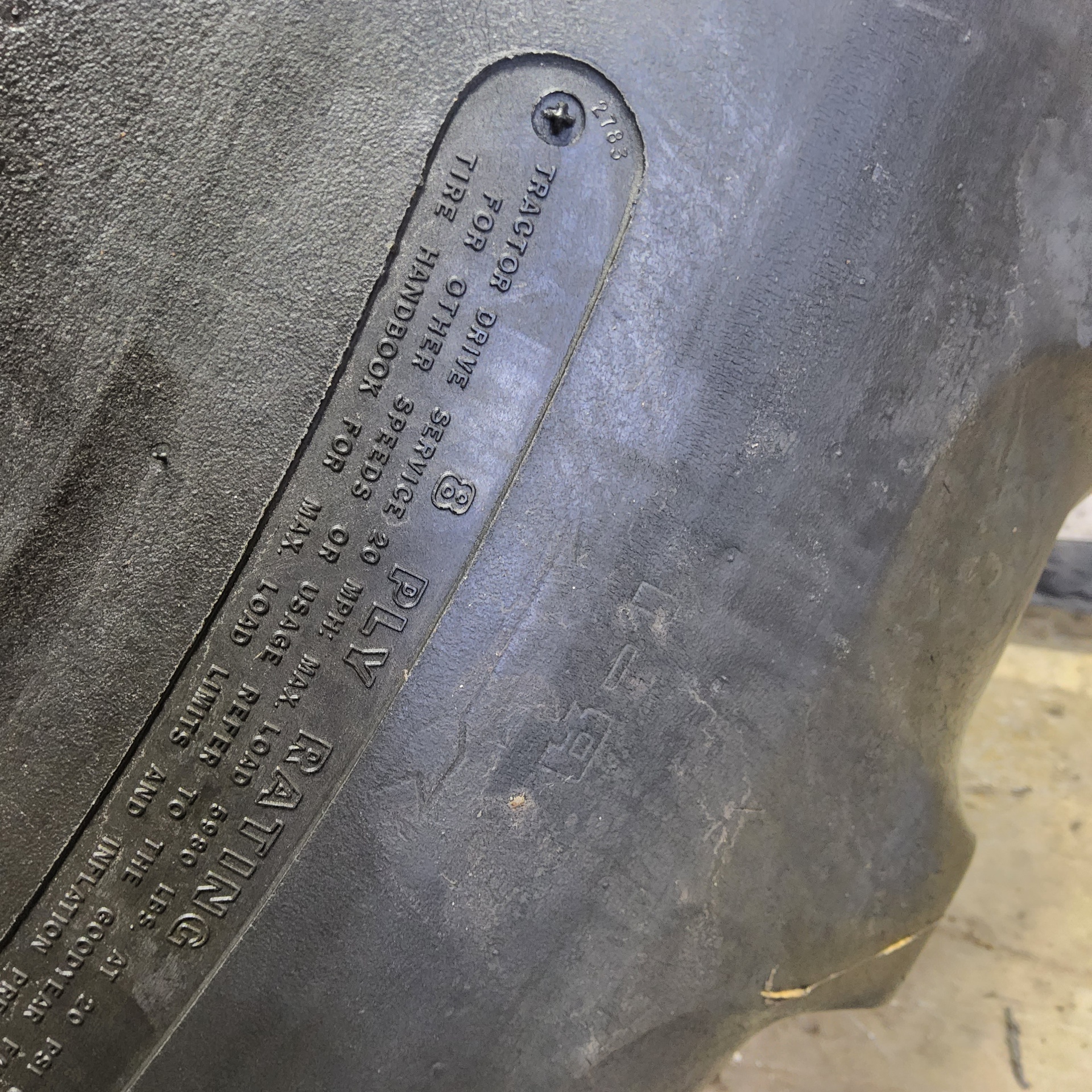 Used18.4/-38 Goodyear Farm Dyna Torque II R-1 Agricultural Tires for ...