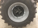 480/70R30 Firestone Radial All Traction DT R-1W on Case IH Silver Mist/Black 12-Hole Waffle Wheel (Groups of 2 bolts) 95%