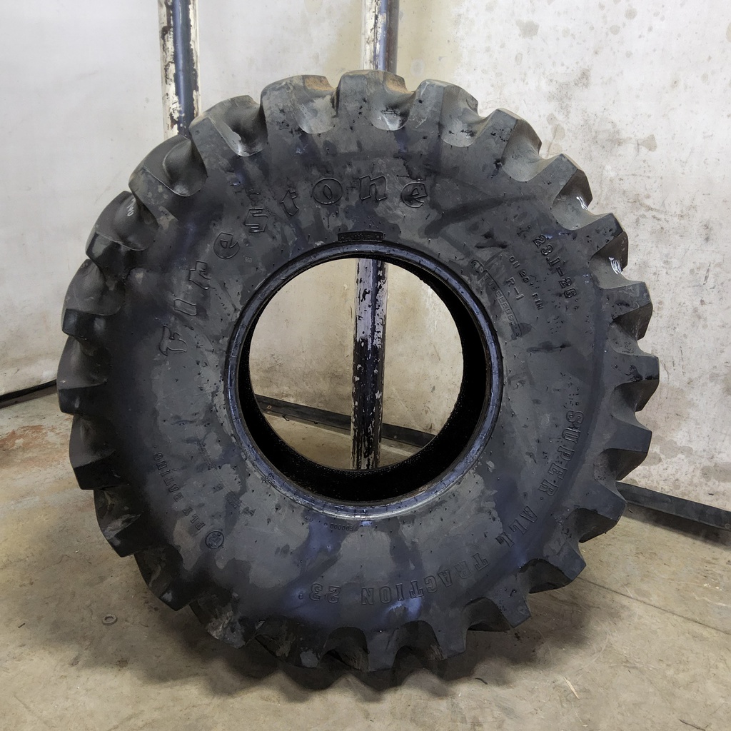 23.1/-26 Firestone Super All Traction 23 R-1 , F (12 Ply) 75%