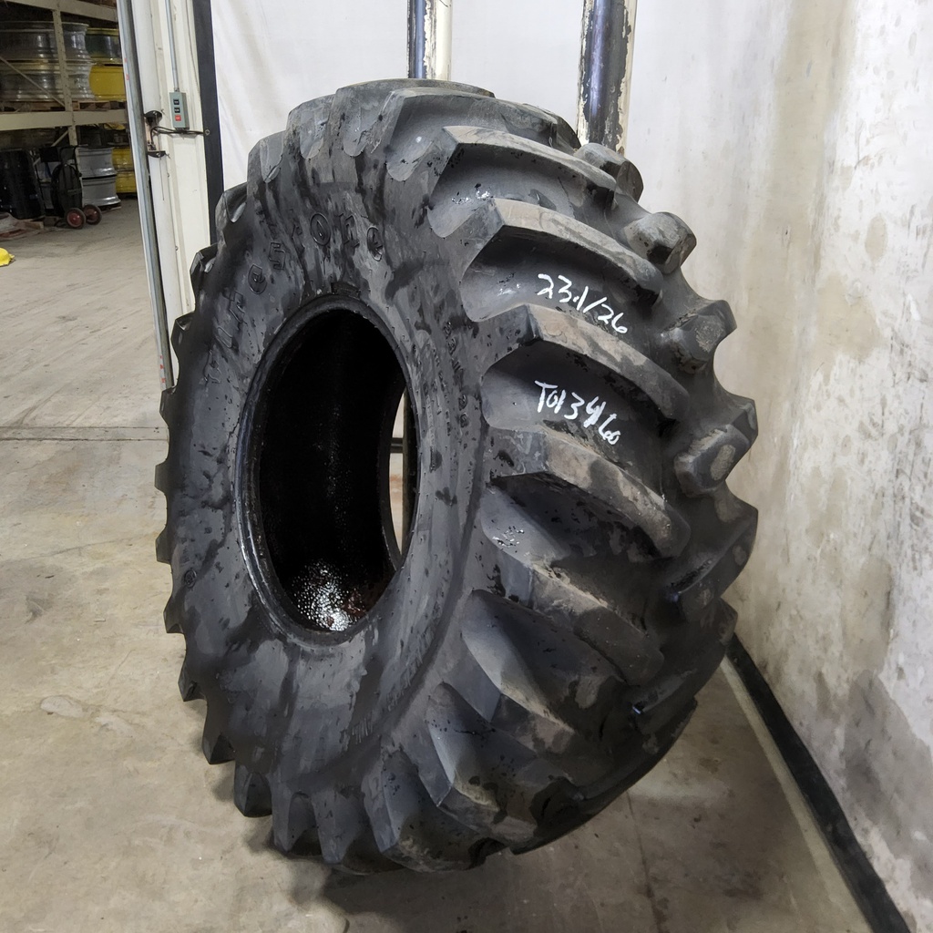 23.1/-26 Firestone Super All Traction 23 R-1 , F (12 Ply) 75%