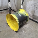 25"W x 26"D, John Deere Yellow 8-Hole Formed Plate