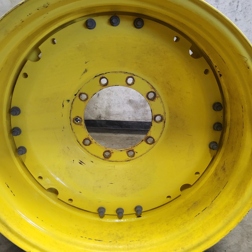 10-Hole Waffle Wheel (Groups of 3 bolts) Center for 34" Rim, John Deere Yellow