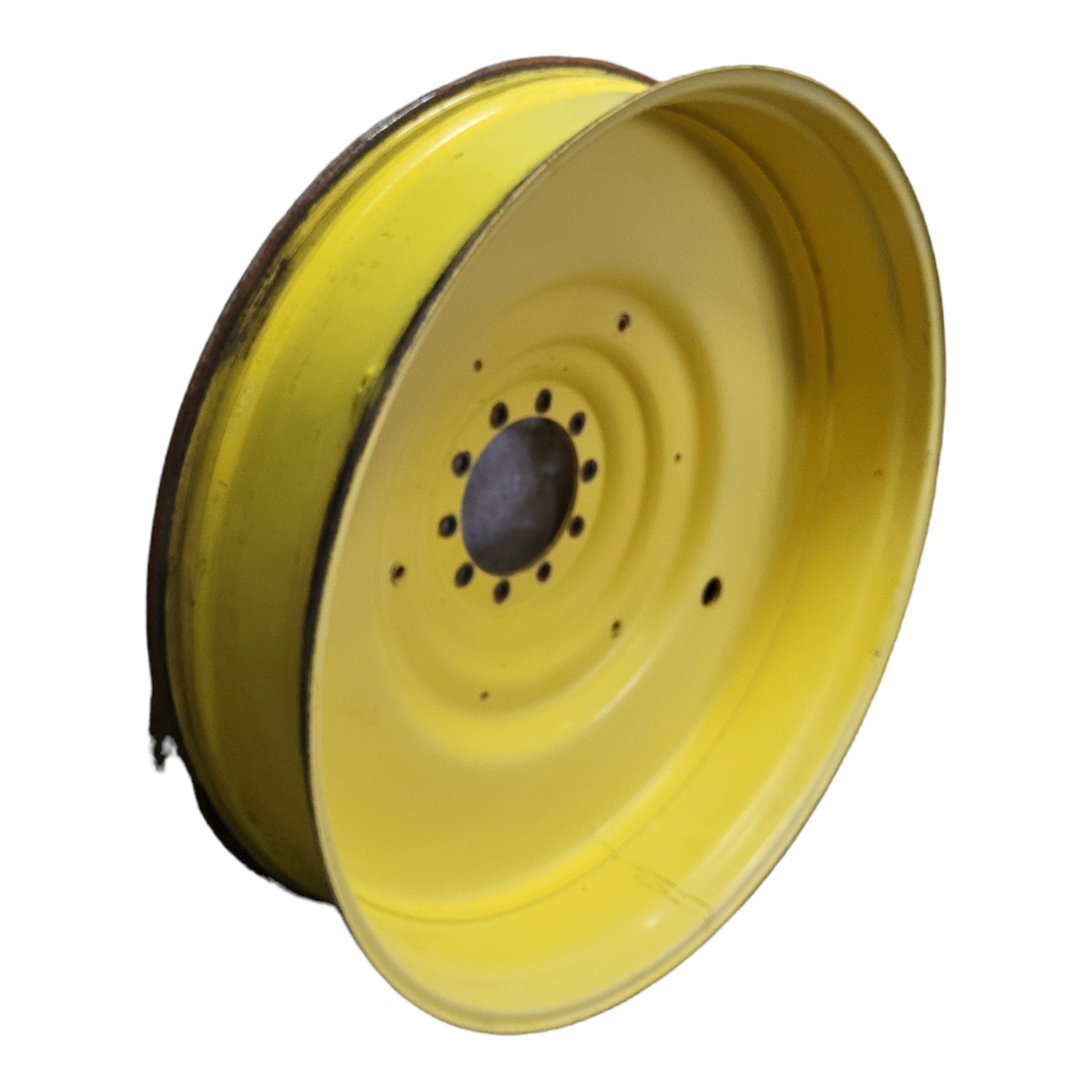 12"W x 54"D, John Deere Yellow 10-Hole Formed Plate W/Weight Holes