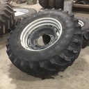 420/90R30 Firestone Radial All Traction FWD R-1 on Case IH Silver Mist/Black 10-Hole Waffle Wheel (Groups of 2 bolts) 50%