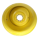 LSW 1250/35R46 Goodyear Farm Custom Flo Grip R-2 on John Deere Yellow 10-Hole Formed Plate W/Weight Holes 80%