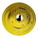 9.75"W x 16.5"D, John Deere Yellow 6-Hole Stamped Plate