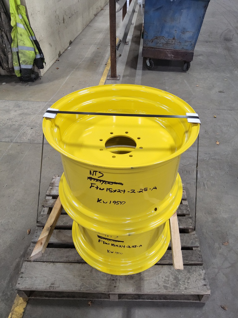 15"W x 24"D, John Deere Yellow 8-Hole Flat Plate