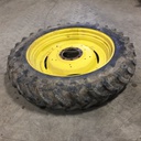320/90R42 Firestone Radial 9000 R-1W on John Deere Yellow 8-Hole Stub Disc (groups of 2 bolts) 40%