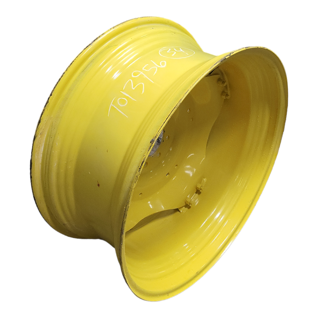 15"W x 34"D Rim with Clamp/U-Clamp (groups of 2 bolts) Rim with 8-Hole Center, John Deere Yellow