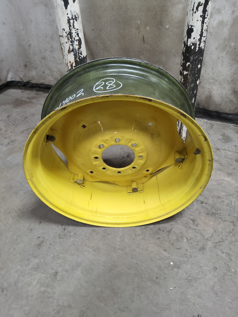 11"W x 28"D, John Deere Yellow 6-Hole Rim with Clamp/Loop Style