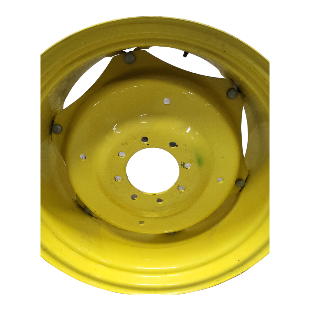 12"W x 28"D Rim with Clamp/Loop Style Rim with 8-Hole Center, John Deere Yellow