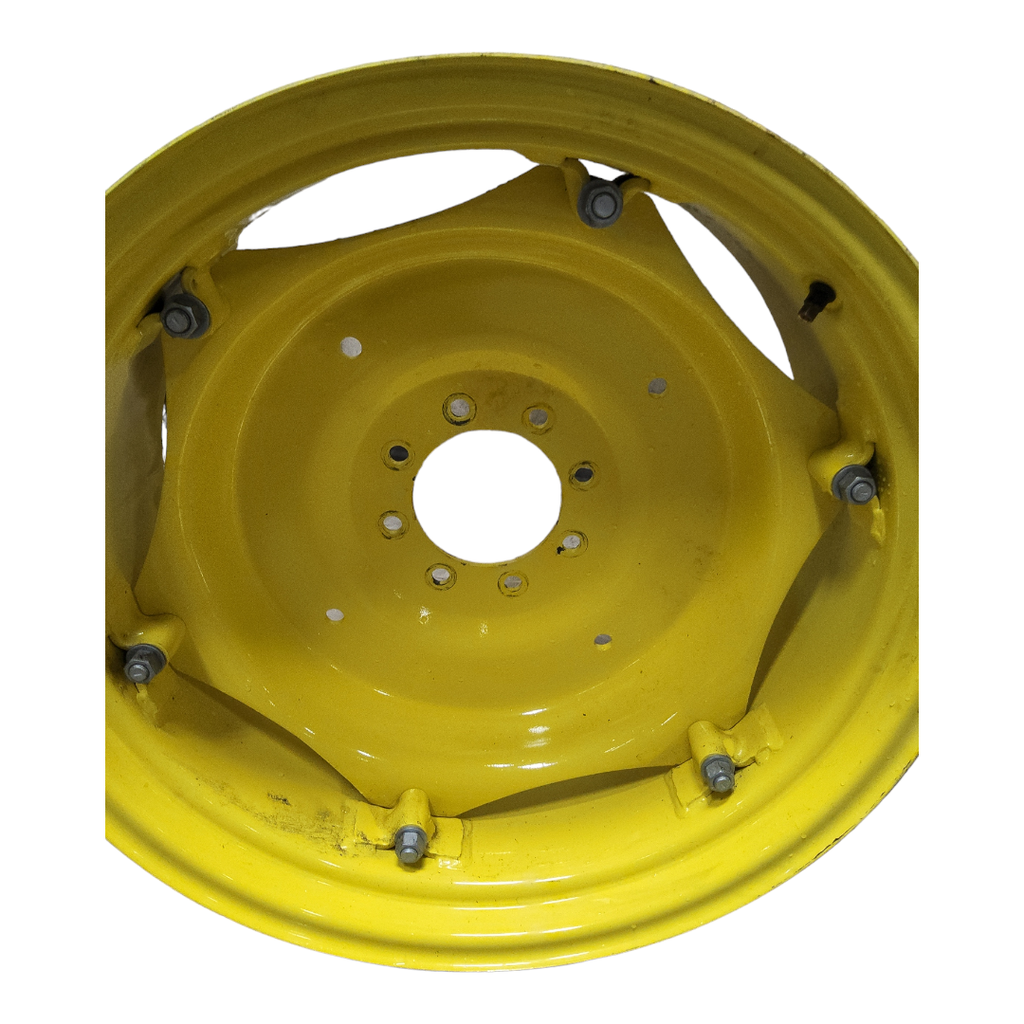 12"W x 28"D Rim with Clamp/Loop Style Rim with 8-Hole Center, John Deere Yellow