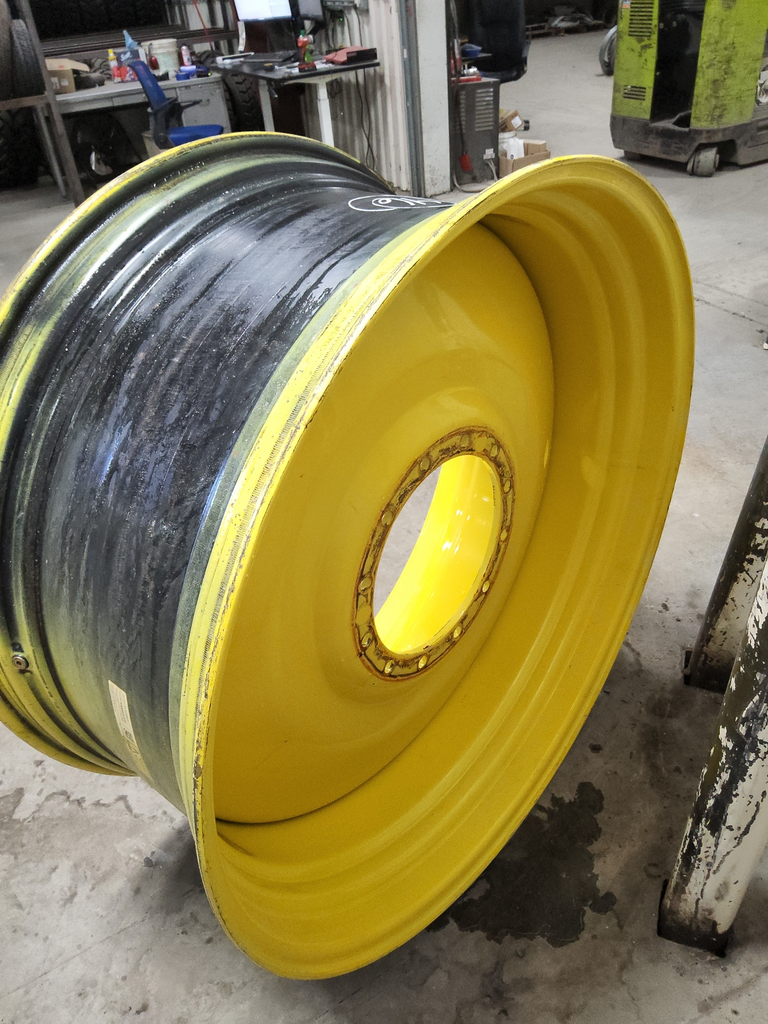 21"W x 46"D, John Deere Yellow 12-Hole Formed Plate Sprayer