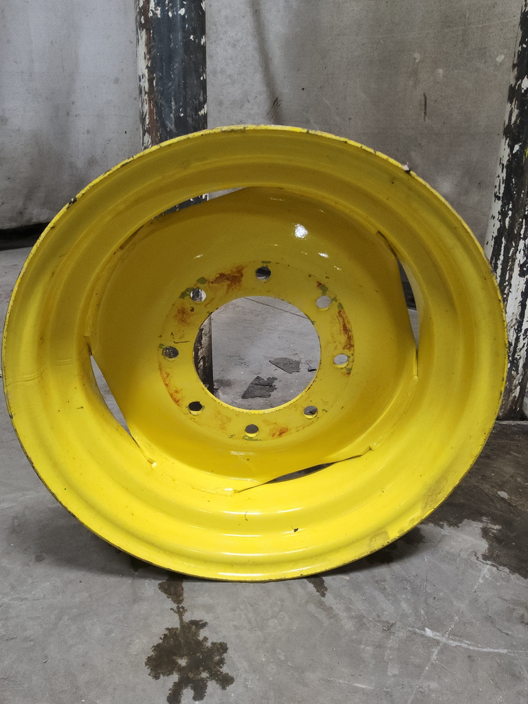 5.5"W x 18"D, John Deere Yellow 8-Hole Stamped Plate