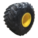 IF 1250/50R32 Firestone Radial Deep Tread 23 CFO R-1W on John Deere Yellow 10-Hole Formed Plate 3-Piece 90%