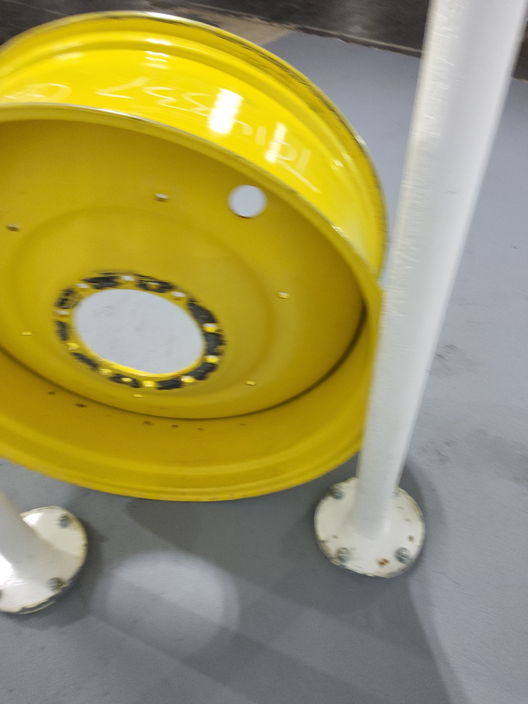 16"W x 42"D, John Deere Yellow 10-Hole Formed Plate W/Weight Holes