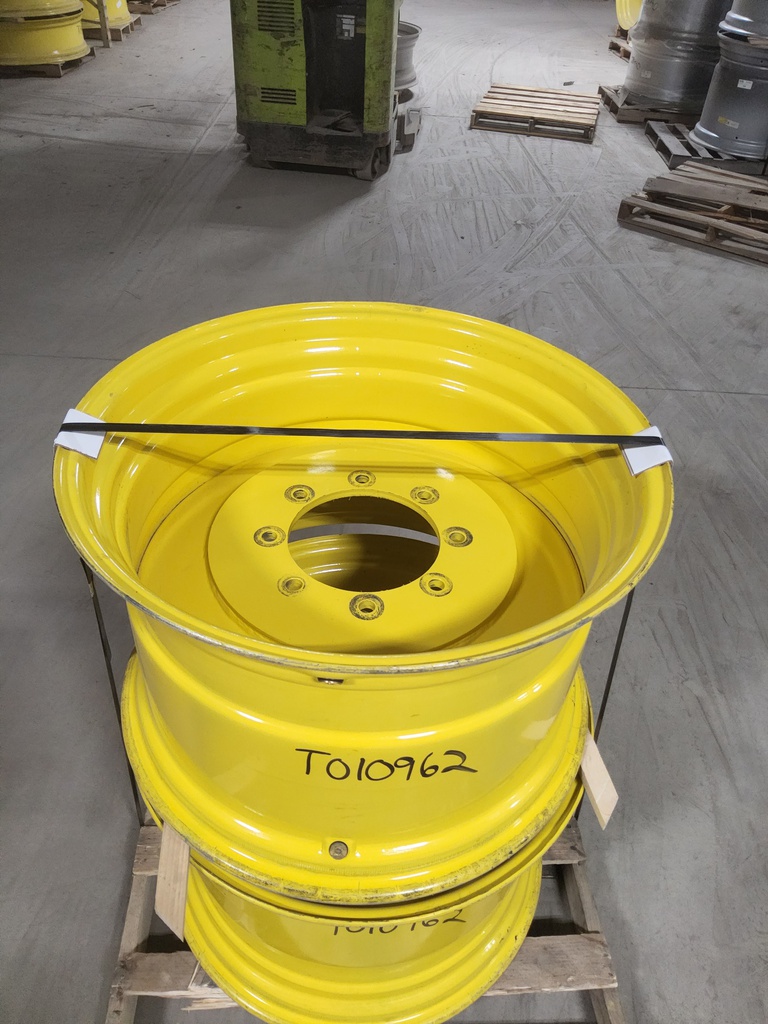 18"W x 28"D, John Deere Yellow 8-Hole Formed Plate