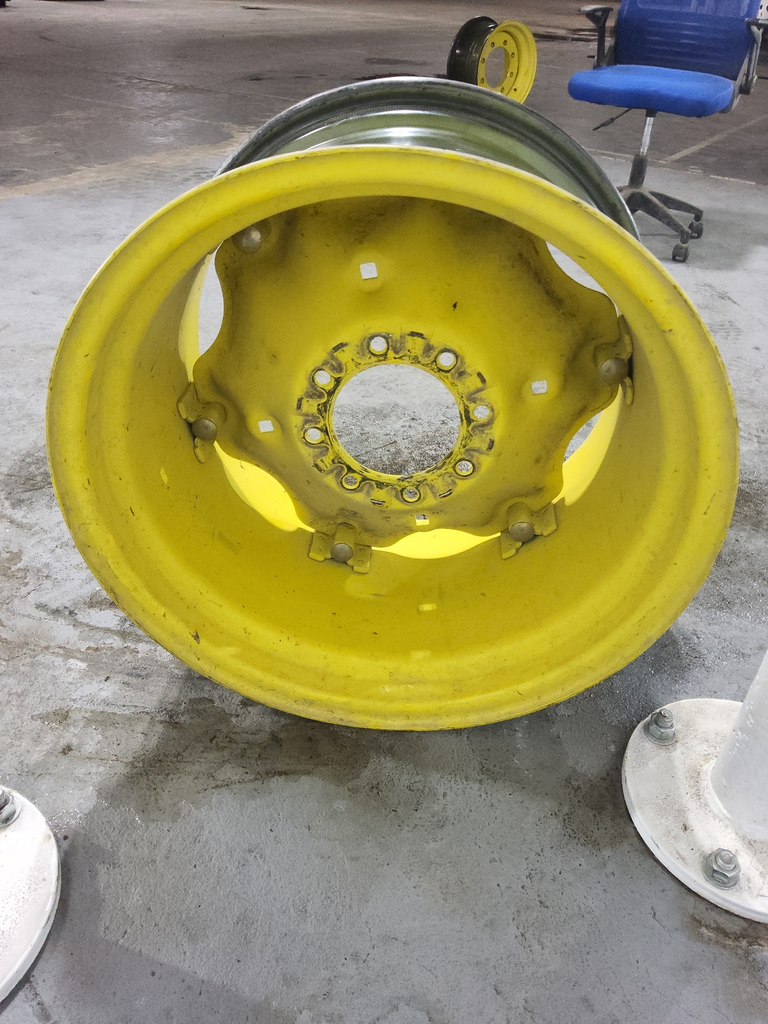 15"W x 24"D, John Deere Yellow 6-Hole Rim with Clamp/Loop Style