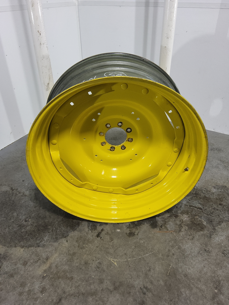 18"W x 38"D, John Deere Yellow 8-Hole Waffle Wheel (Groups of 2 bolts)