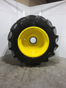 LSW 1250/35R46 Goodyear Farm Custom Flo Grip R-2 on John Deere Yellow 20-Hole Formed Plate 90%