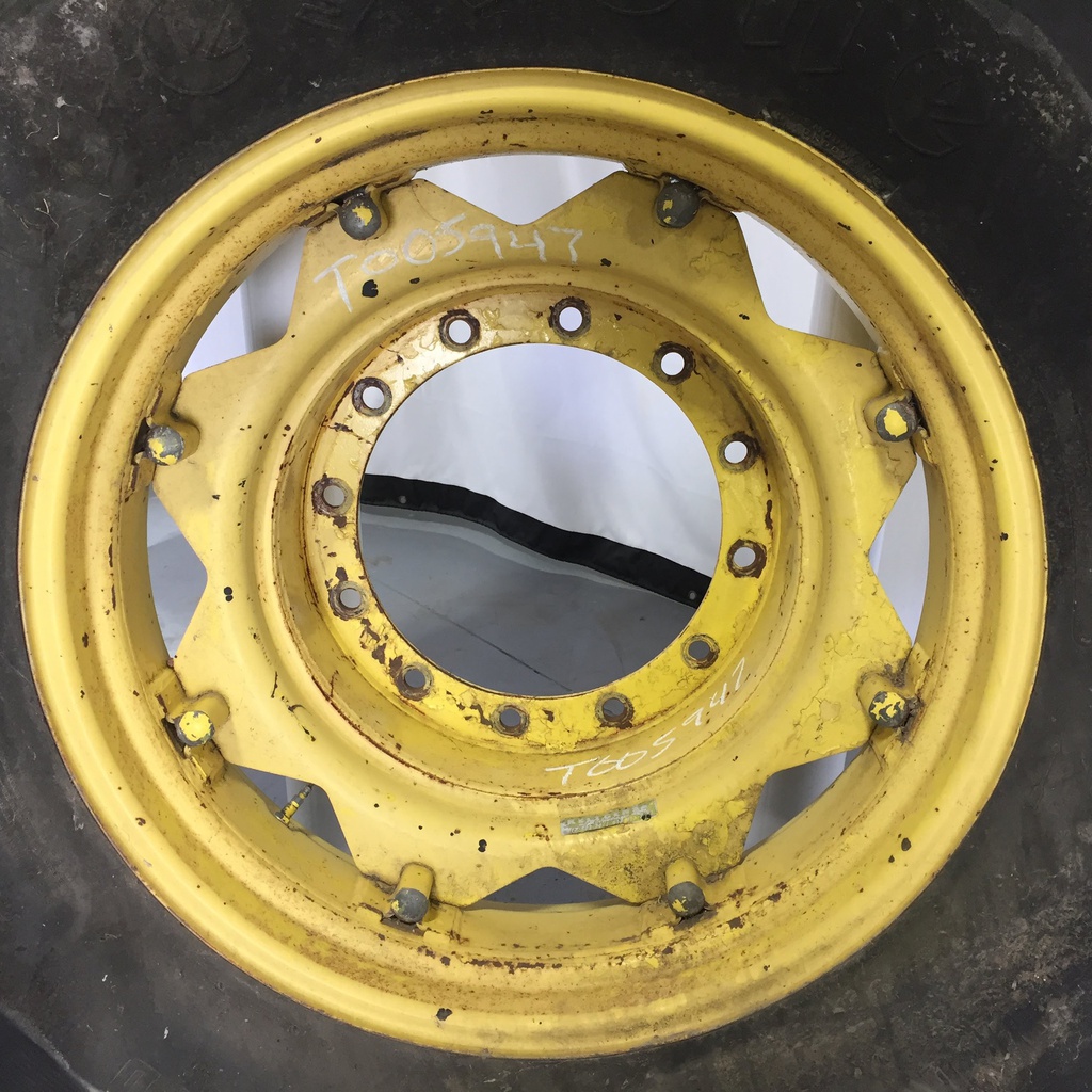 8"W x 30"D Rim with Clamp/Loop Style Rim with 12-Hole Center, John Deere Yellow