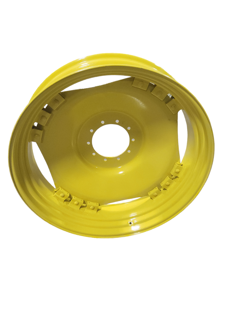 12"W x 46"D, John Deere Yellow 10-Hole Rim with Clamp/U-Clamp (groups of 3 bolts)