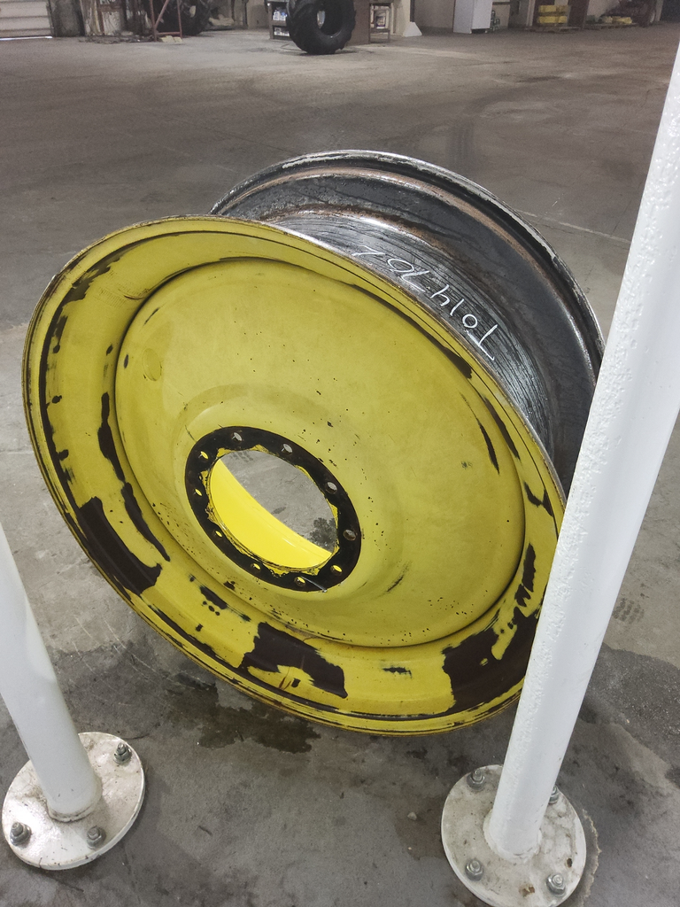 18"W x 42"D, John Deere Yellow 10-Hole Formed Plate